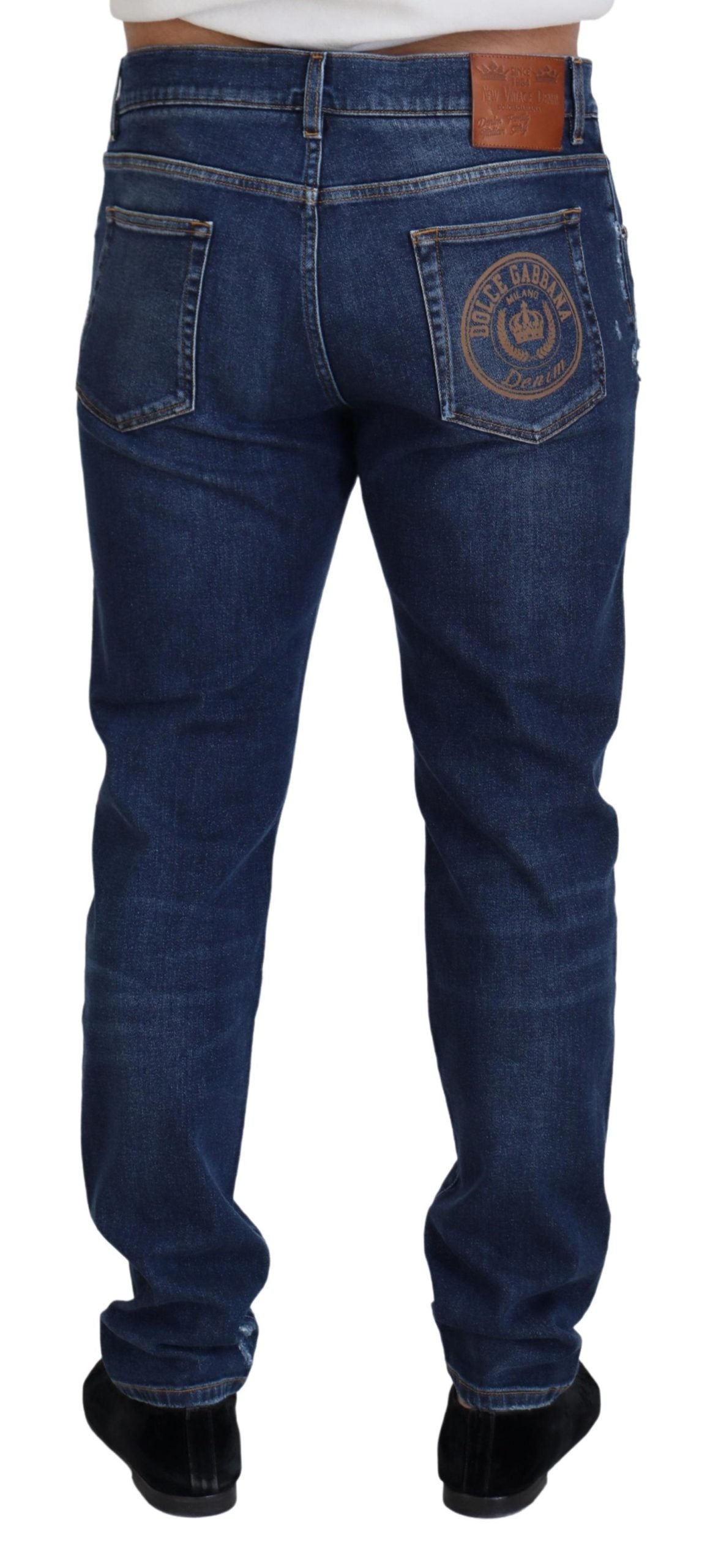 Opulent Blue Washed Denim Pants