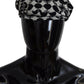 Elegant Black and White Newsboy Hat