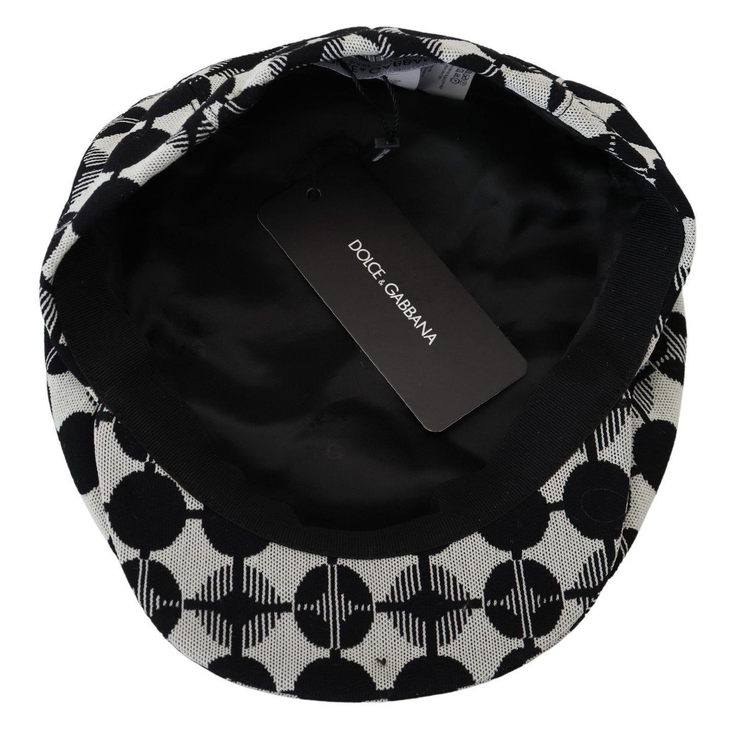 Elegant Black and White Newsboy Hat