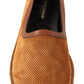 Elegant Brown Leather Loafers