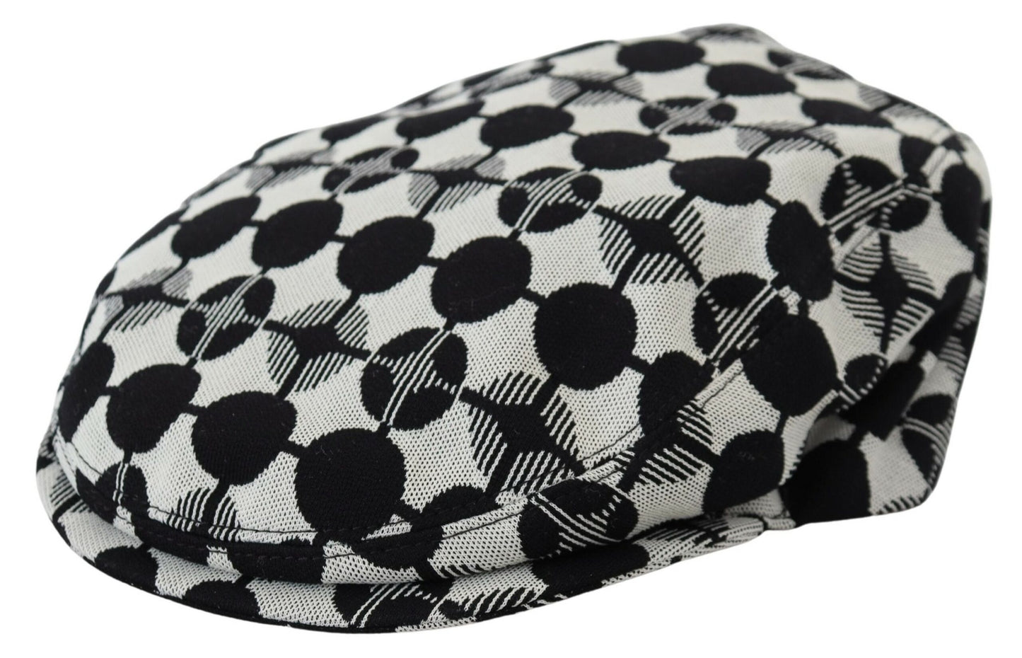 Elegant Black and White Newsboy Hat