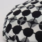 Elegant Black and White Newsboy Hat