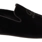 Elegant Black Velvet Loafers