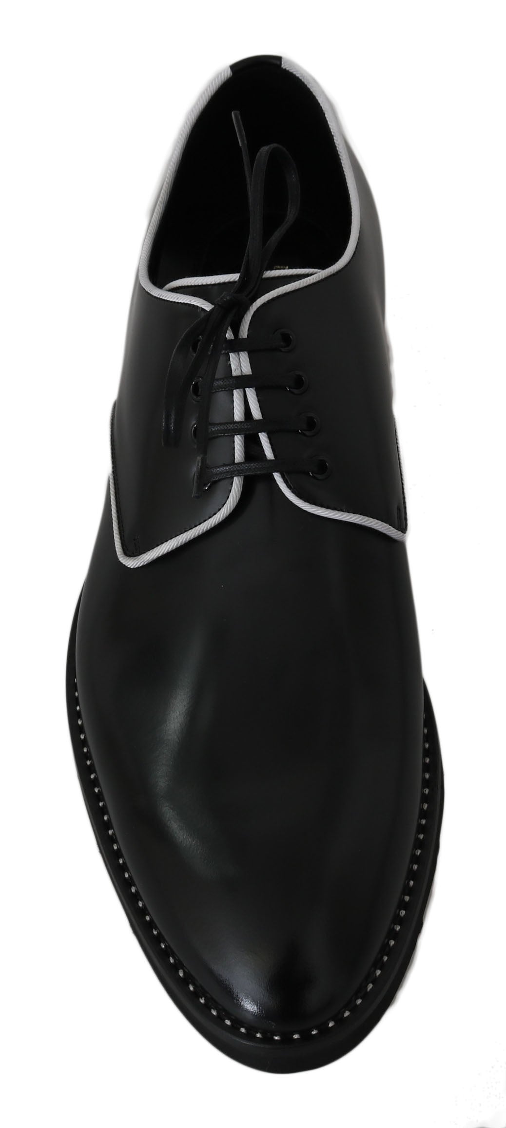 Elegant Black & White Leather Dress Shoes