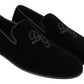 Elegant Black Velvet Loafers