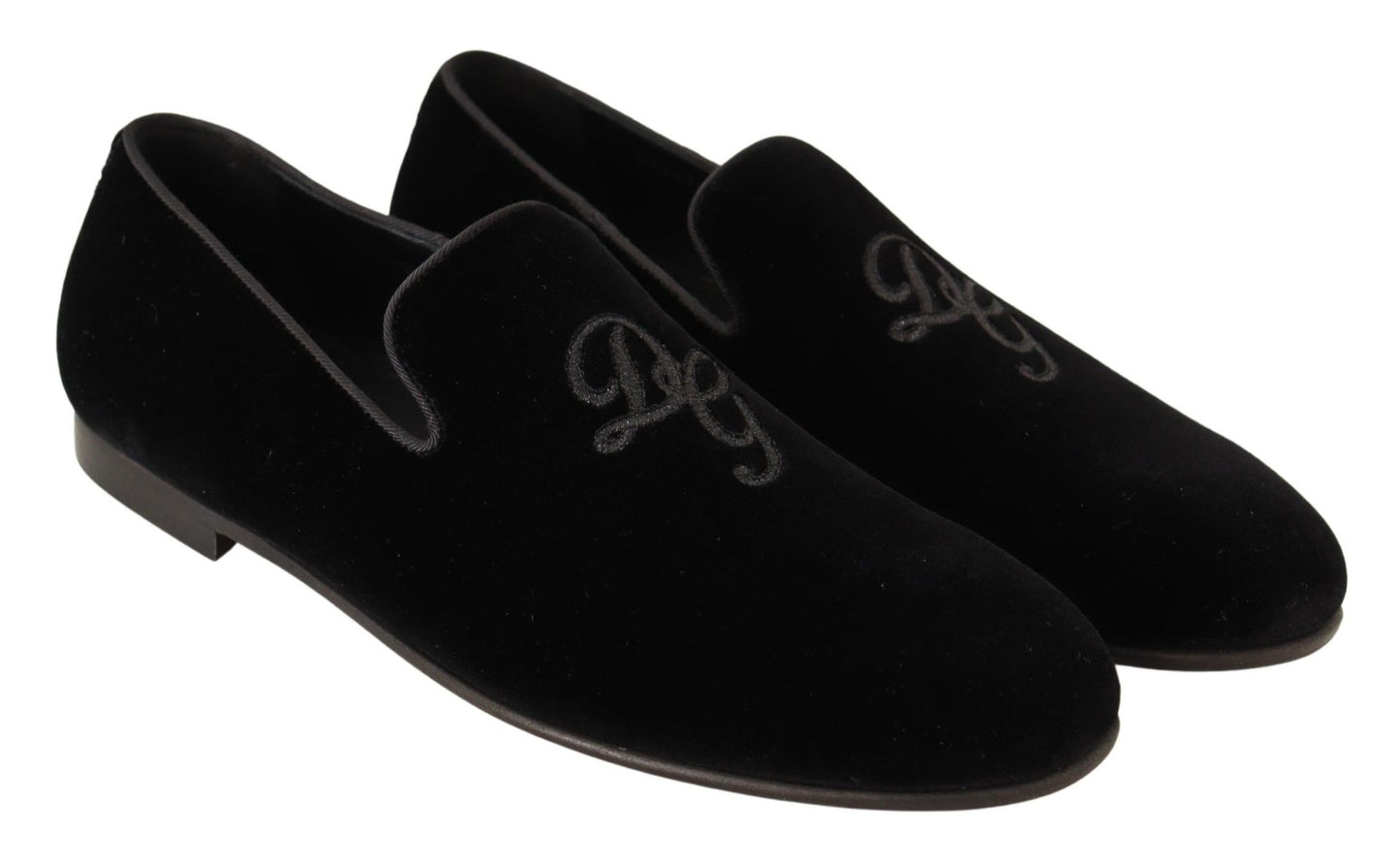 Elegant Black Velvet Loafers