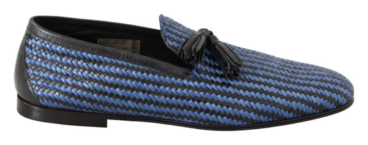 Elegant Woven Leather Loafers