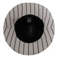 Elegant White Striped Bucket Hat