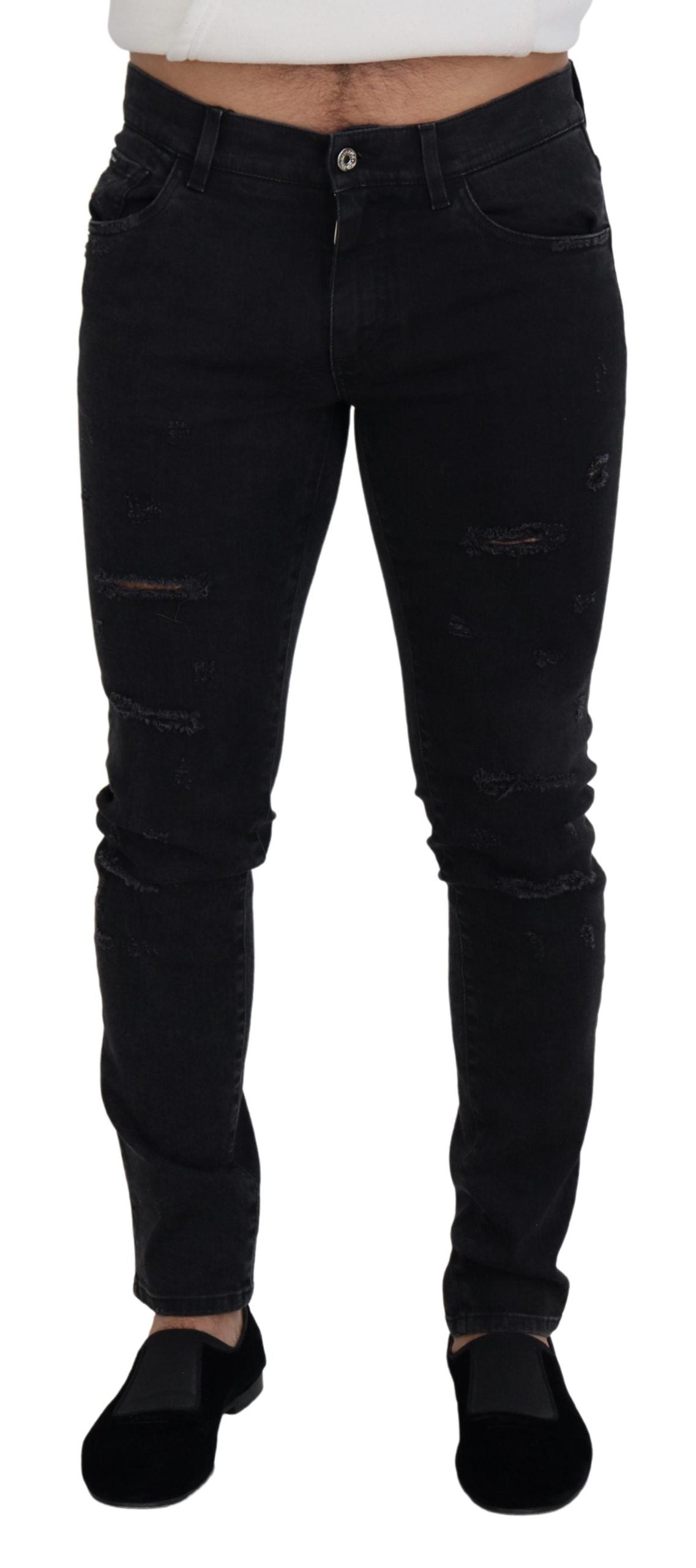 Elegant Black Denim Pants