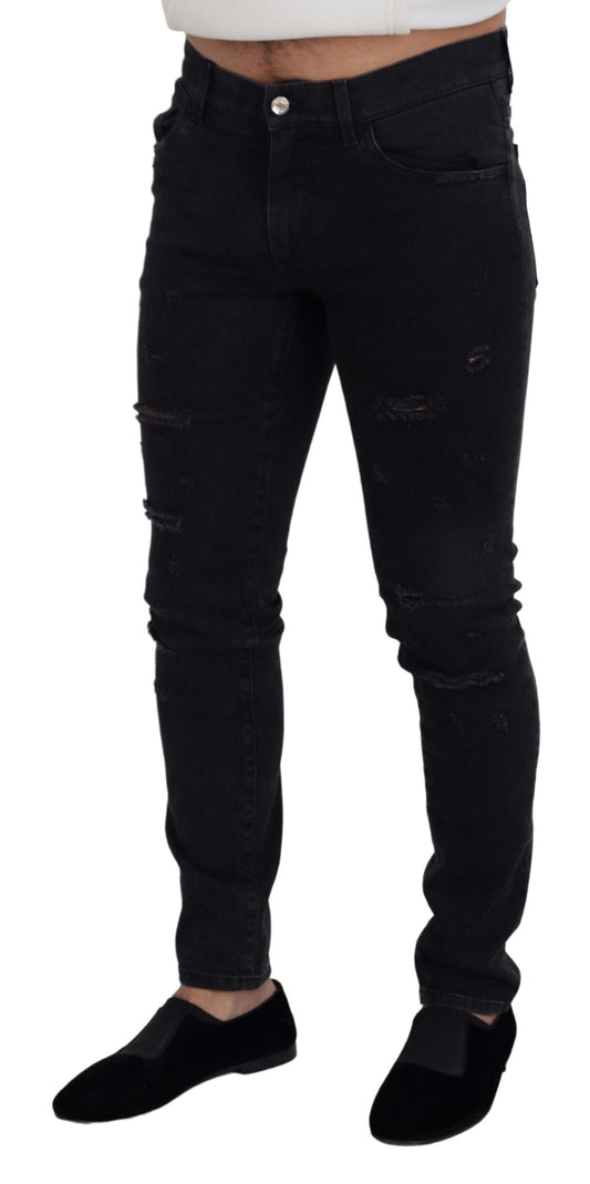 Elegant Black Denim Pants