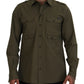 Green Cotton Stretch Long Sleeves Casual Shirt
