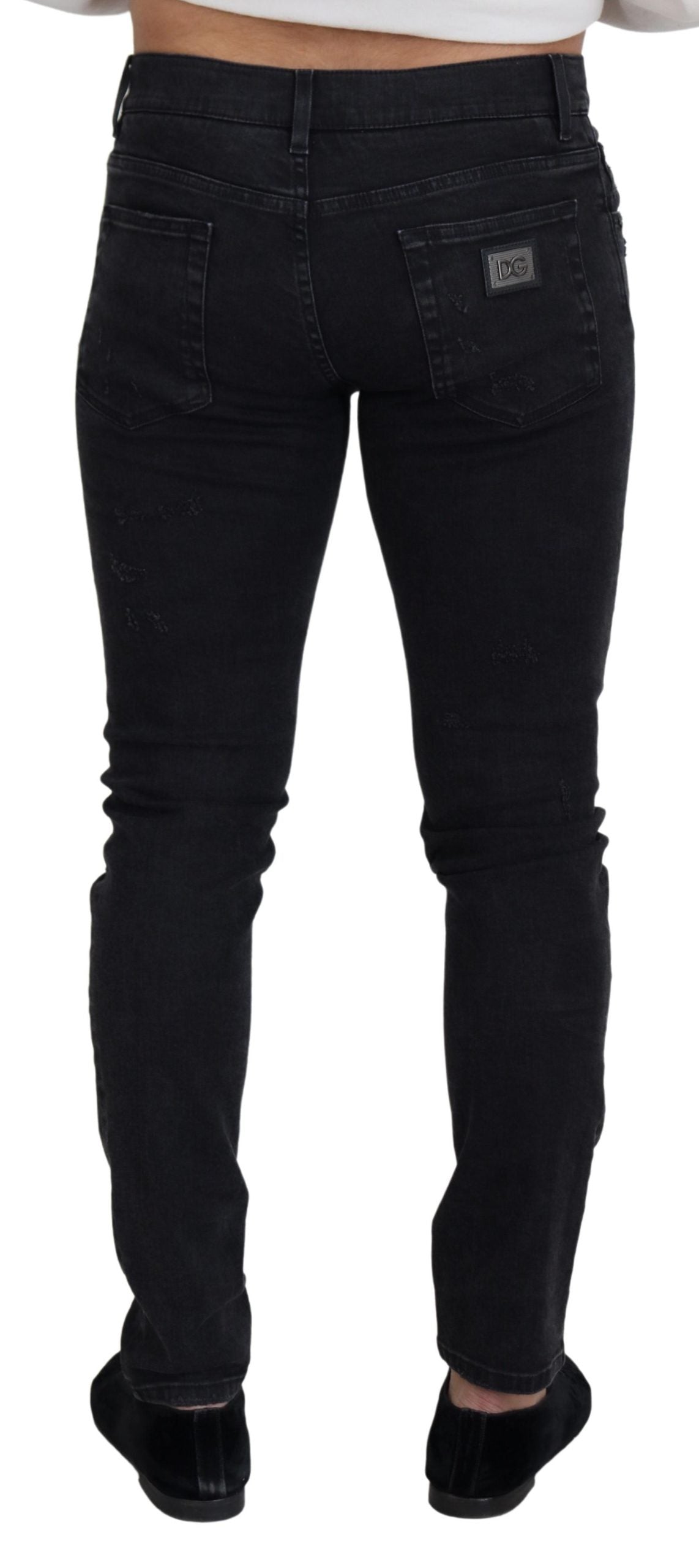 Elegant Black Denim Pants