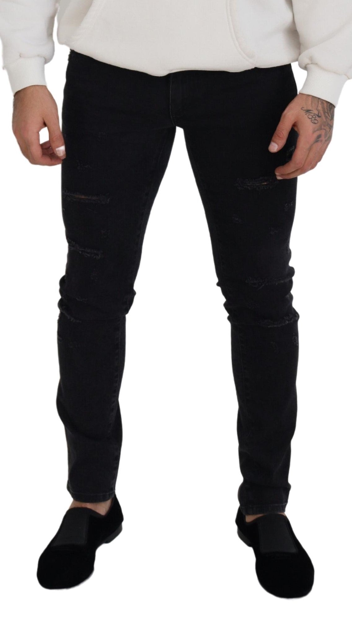 Elegant Black Denim Pants