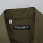 Green Cotton Stretch Long Sleeves Casual Shirt