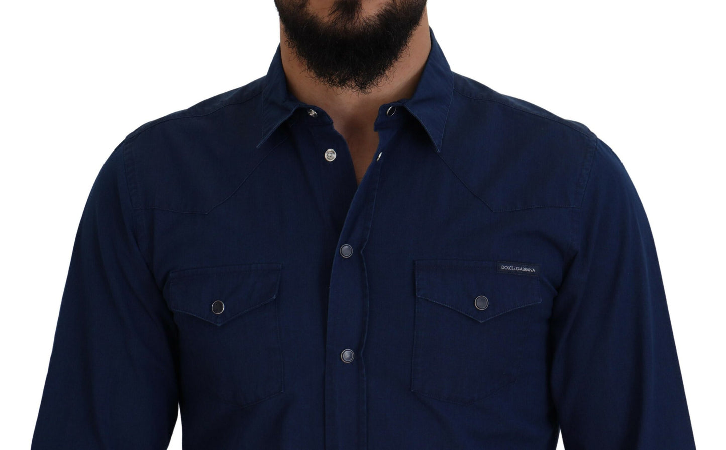 Elegant Slim Fit Denim Casual Shirt