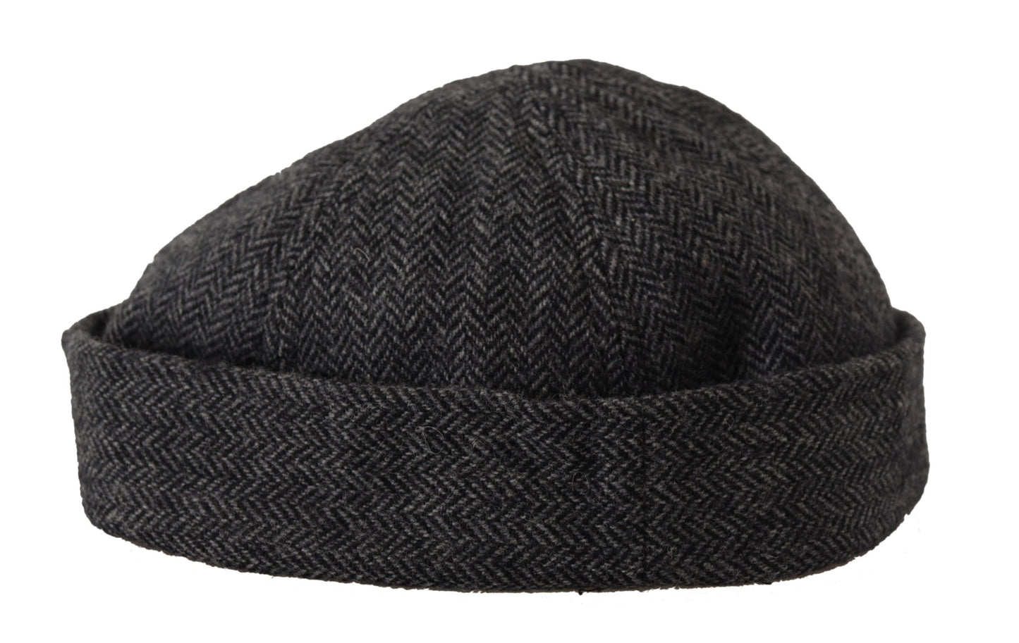 Chic Gray Virgin Wool Docker Hat