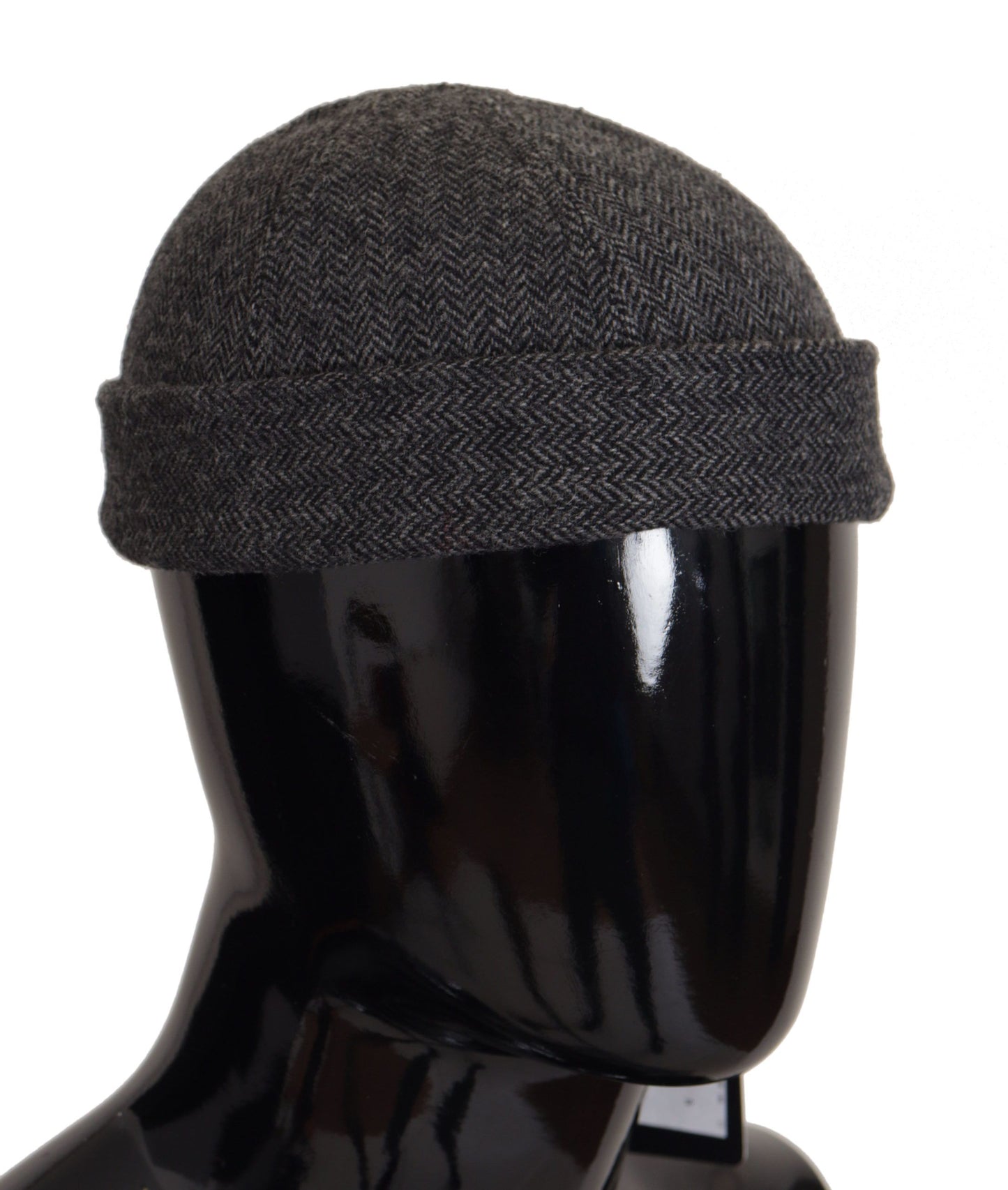 Chic Gray Virgin Wool Docker Hat