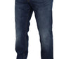 Blue Washed Cotton Casual Denim Jeans