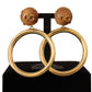 Elegance Dangling Hoop Clip-on Earrings