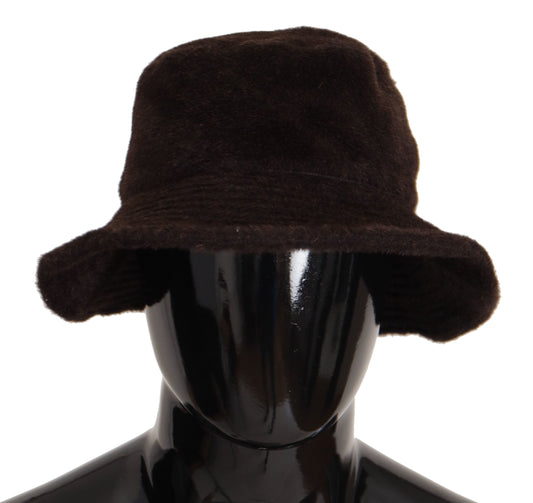 Elegant Alpaca Wool Brown Bucket Hat