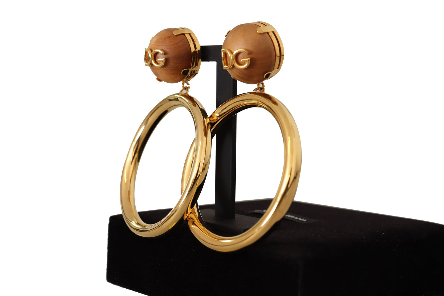 Elegance Dangling Hoop Clip-on Earrings