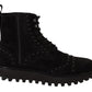 Studded Suede Ankle Boots