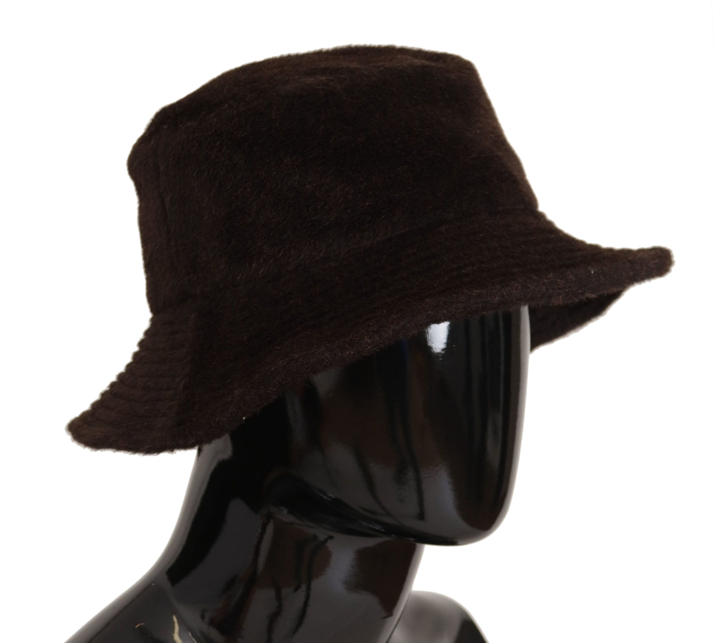 Elegant Alpaca Wool Brown Bucket Hat