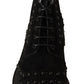 Studded Suede Ankle Boots