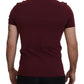 Maroon Cotton Crew Neck Casual Tee