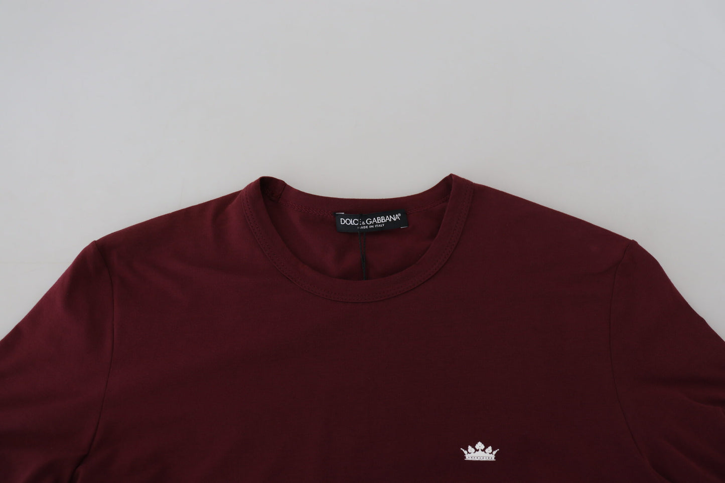 Maroon Cotton Crew Neck Casual Tee