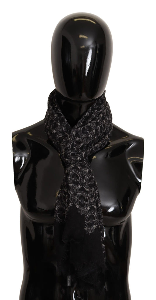 Elegant Cashmere Bee Print Scarf