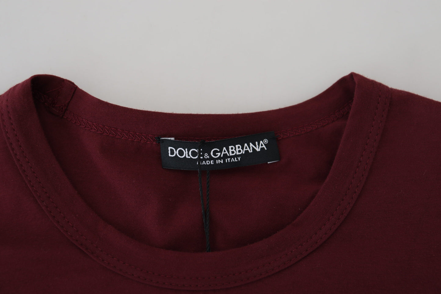 Maroon Cotton Crew Neck Casual Tee