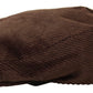 Brown Corduroy Cotton Newsboy Men Hat