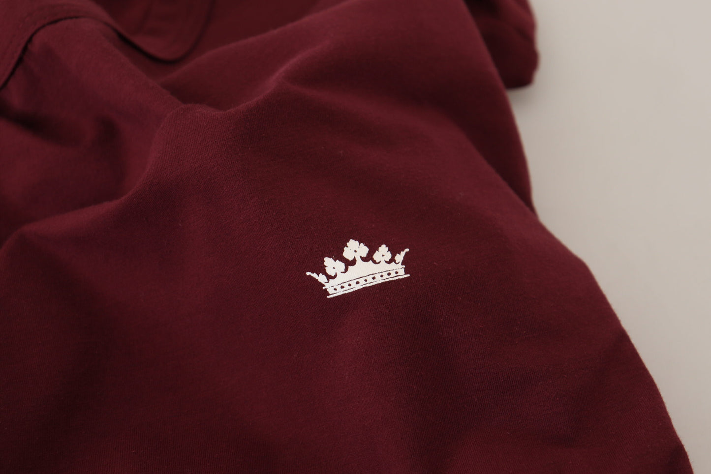 Maroon Cotton Crew Neck Casual Tee