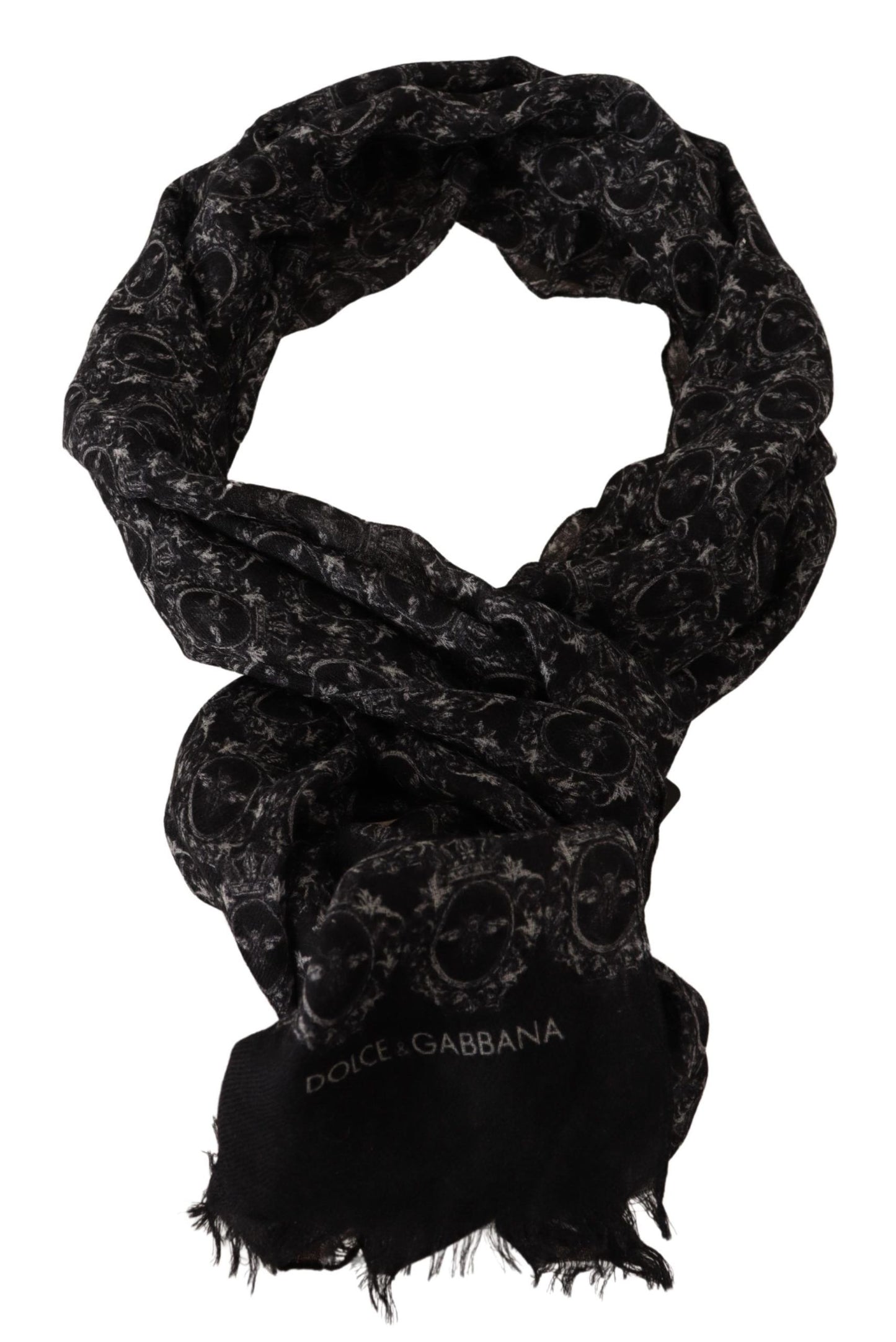 Elegant Cashmere Bee Print Scarf