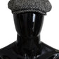Elegant Herringbone Newsboy Hat