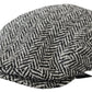 Elegant Herringbone Newsboy Hat
