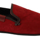Elegant Red Suede Loafers for Men