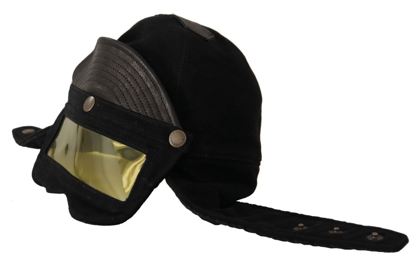 Elegant Black Trapper Hat with Wool Blend Fabric