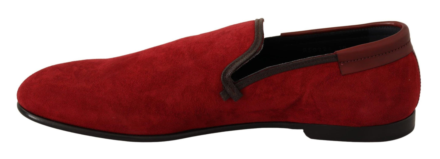 Elegant Red Suede Loafers for Men