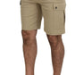 Beige Cotton Cargo Bermuda Shorts