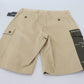 Beige Cotton Cargo Bermuda Shorts