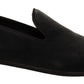 Elegant Gray Velvet Loafers