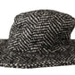 Elegant Black & White Wide Brim Hat