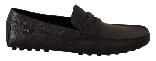 Elegant Black Leather Loafers for Modern Men