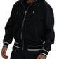 Elegant Black Bomber Blouson Jacket