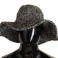 Elegant Black & White Wide Brim Hat