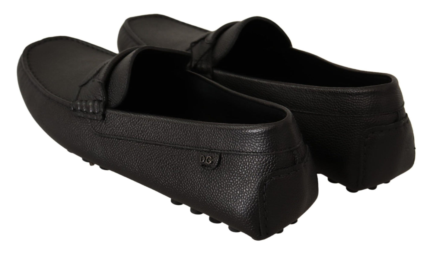 Elegant Black Leather Loafers for Modern Men