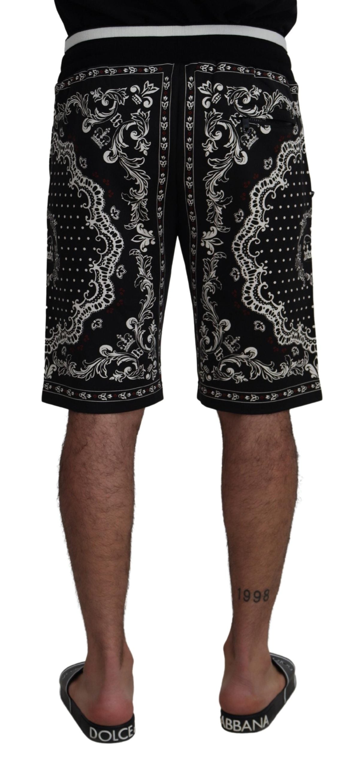 Elegant Black Cotton MainLine Shorts