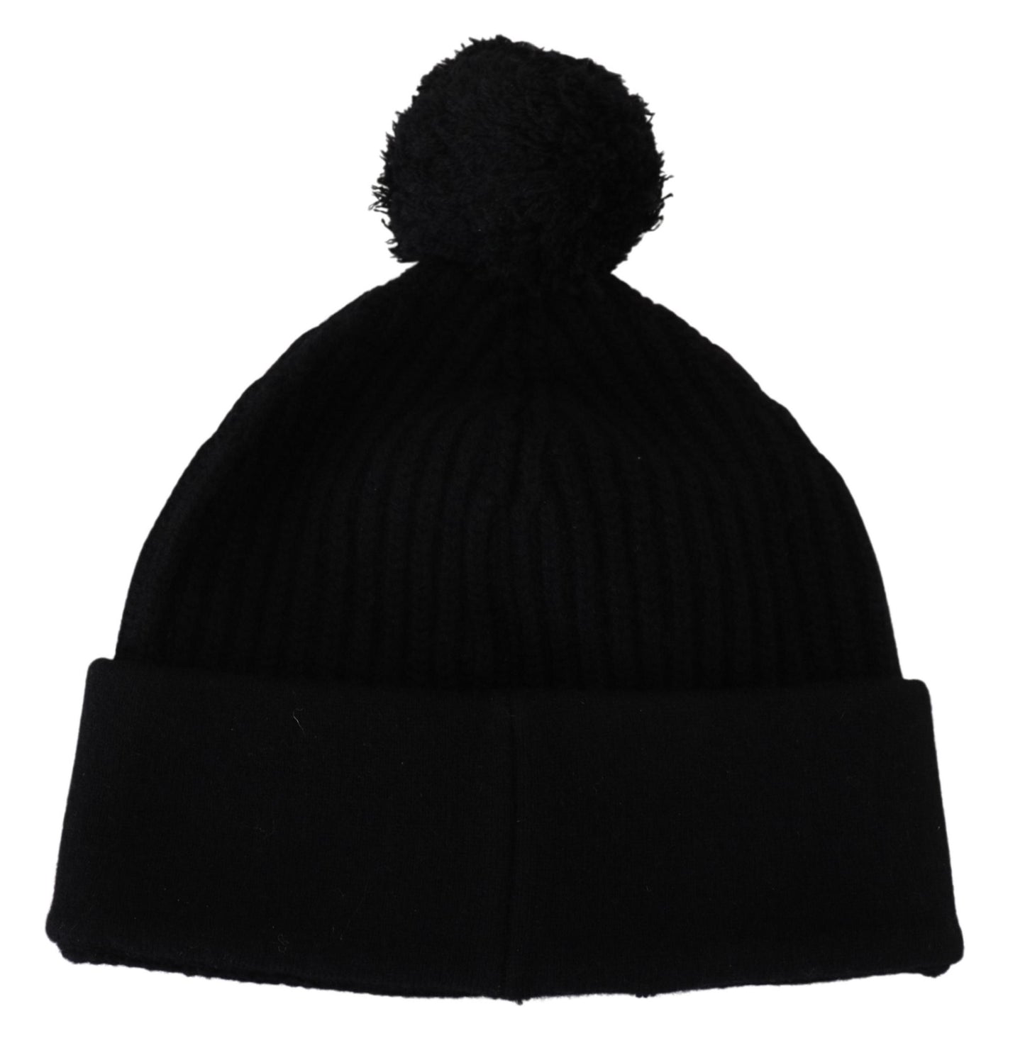 Elegant Cashmere Beanie with Logo Detail